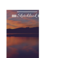 Personalized Sketchbook, Sunset, Lake, 120 Pages, (8.5x11)
