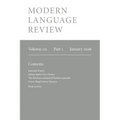 Modern Language Review (121.1) January 2026