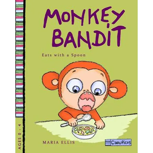 Monkey Bandit Eats with a Spoon