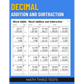 Math Timed Tests: Decimal Addition and Subtraction