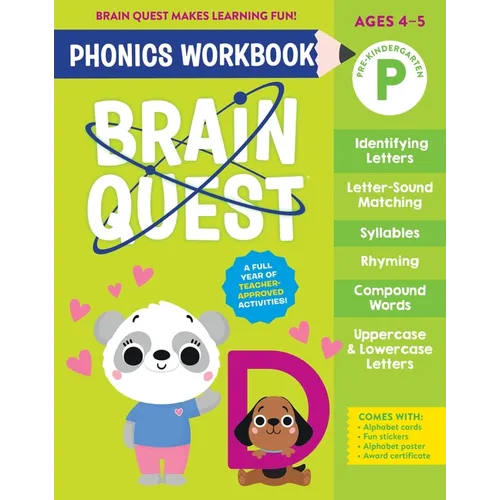Brain Quest Phonics Workbook: Pre-Kindergarten: Volume 1