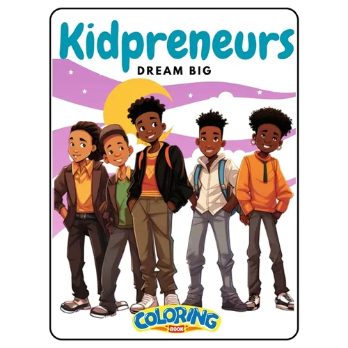 Kidpreneur Affirmation Coloring Book for African American Boys