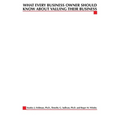 What Every Business Owner Should Know About Valuing Their Business