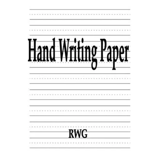 Hand Writing Paper: 50 Pages 8.5" X 11"