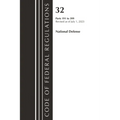 Code of Federal Regulations, Title 32 National Defense 191-399, Revised as of July 1, 2023
