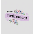 Happy Retirement Guest Book with lined pages (hardback)