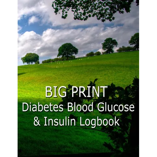 Big Print Diabetes Blood Sugar and Insulin Log