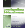 Accounting and Finance Policies and Procedures, (with Url)