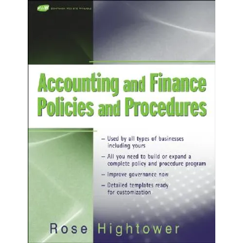 Accounting and Finance Policies and Procedures, (with Url)