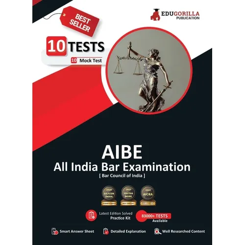AIBE Book 2023: All India Bar Examination Conducted by Bar Council of India - 10 Full Length Mock Tests (1000 Solved Questions) with Free Access to On