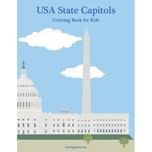 USA State Capitols Coloring Book for Kids