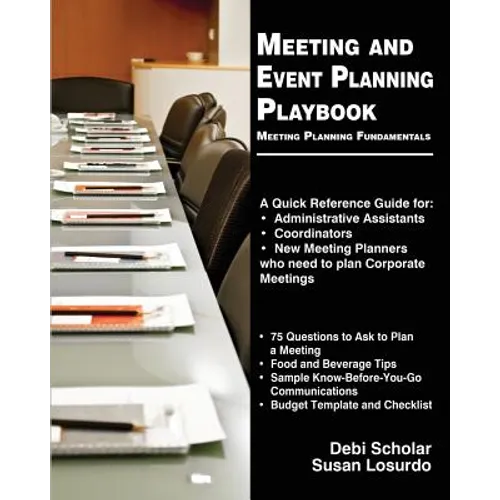 Meeting and Event Planning Playbook: Meeting Planning Fundamentals