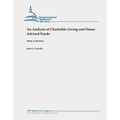 An Analysis of Charitable Giving and Donor Advised Funds