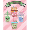 Kawaii coloring book: Super Cute Bubble Tea Coloring Book For Kids