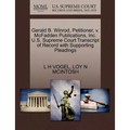 Gerald B. Winrod, Petitioner, V. McFadden Publications, Inc. U.S. Supreme Court Transcript of Record with Supporting Pleadings