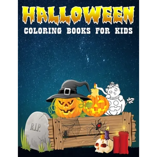 Halloween Coloring Books For Kids: Cute Spooky Scary Coloring Book