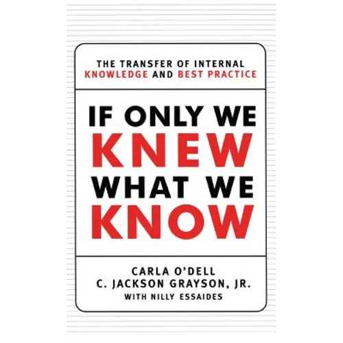 If Only We Knew What We Know: The Transfer of Internal Knowledge and Best Practice