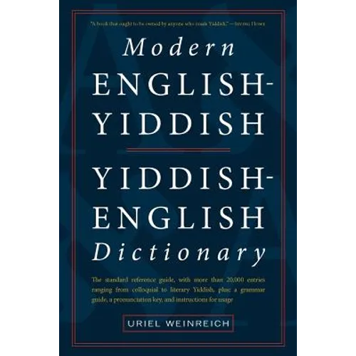 Modern English-Yiddish Yiddish-English Dictionary