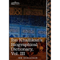 Ibn Khallikan's Biographical Dictionary, Volume III