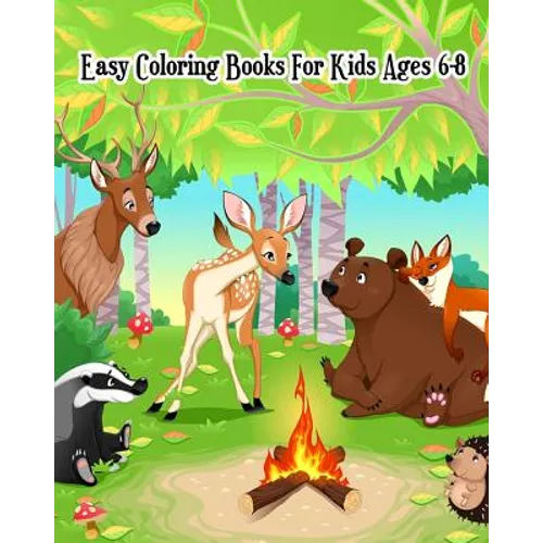 Easy Coloring Books For Kids Ages 6-8: Coloring & Activities (Mazes, Counting, Find Two Same Pictures, Find The Differences Games & Dot To Dot For Kid