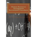 Human Resources Management Recruitment Procedures
