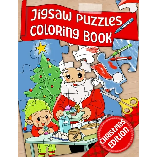 Jigsaw Puzzle Coloring Book: Christmas edition