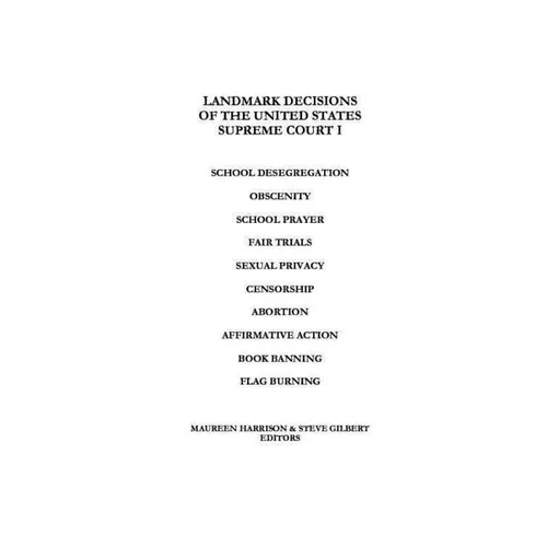 Landmark Decisions of the United States Supreme Court I