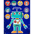 Robots Sticker Album 2 For Boys: 100 Plus Pages For PERMANENT Sticker Collection, Activity Book For Boys - 8.5 by 11