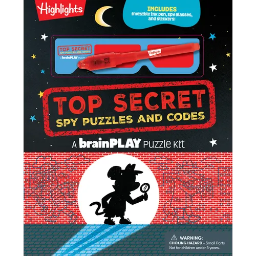 Brainplay Top Secret Spy Puzzles and Codes: Puzzle Book Packed with Brain Teasers and Hidden Pictures Challenges for Kids 7 and Up