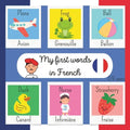 My First Words in French: Make learning French easy for your children with this playful and colorful book First Bilingual French-English Picture Book