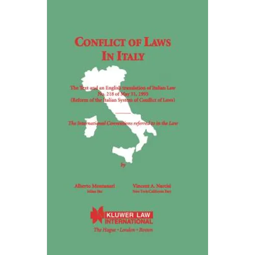 Conflicts Of Laws In Italy