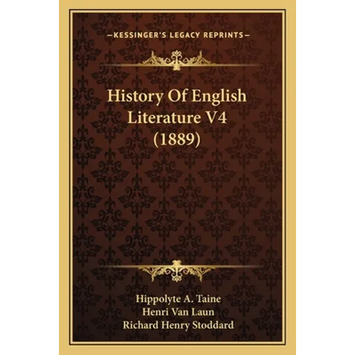 History Of English Literature V4 (1889)