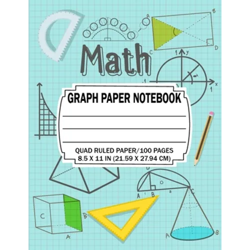 Math Graph Paper Notebook: Quad Ruled 5 squares per inch: Math and Science Composition Notebook for Students 8,5x11 inch (22,6x27,9cm)Paperback -