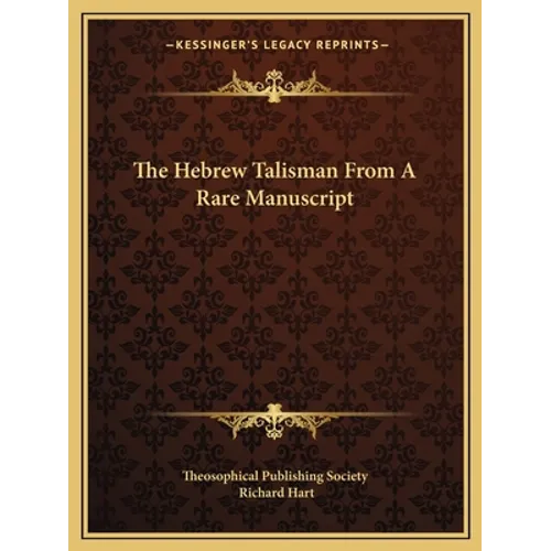 The Hebrew Talisman From A Rare Manuscript