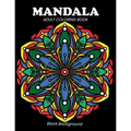 Mandala adult coloring book: Black Background