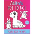 Animal Dot To Dot Puzzle Book For Kids Ages 4-6