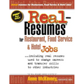 Real-Resumes for Restaurant, Food Service & Hotel Jobs