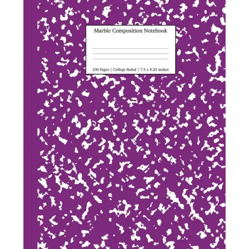 Marble Composition Notebook College Ruled: Purple Marble Notebooks, School Supplies, Notebooks for School