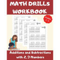 Math Drills Workbook, Additions and Subtractions with 2,3 Numbers, Grades 1-3: Over 1100 Math Drills; Adding and Subtracting with 2 and 3 Numbers-100