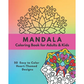 Mandala Coloring Book for Adults & Kids: 50 Easy to Color Heart-Themed Designs