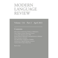 Modern Language Review (116: 2) April 2021