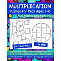 Multiplication Puzzles for Kids Ages 7-10: 30 Different Math Images to Engage Students All Year Long on Learning Fact Tables 0-12! Hands-on Critical T