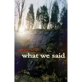 What We Said