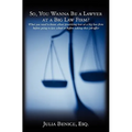 So, You Wanna Be a Lawyer at a Big Law Firm?: What you need to know about practicing law at a big law firm before going to law school or before taking