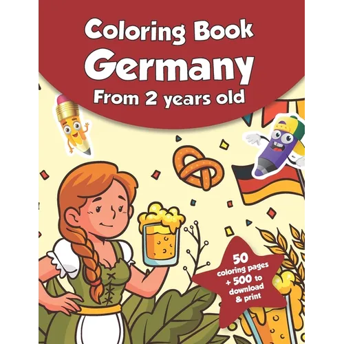 Coloring book for kids - Germany (from 2 years old): 50 coloring pages + 500 to download & print!