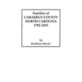 Families of Cabarrus County, North Carolina, 1792-1815