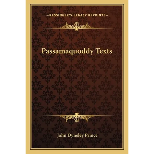 Passamaquoddy Texts