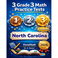 3 North Carolina NC EOG Grade 3 Math Practice Tests: Full-Length Test Prep with Detailed Answer Explanations