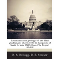 Reconnaissance geology of the Ha'il Quadrangle, sheet 27/41 B, Kingdom of Saudi Arabia: USGS Open-File Report 85-618
