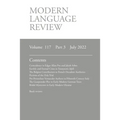 Modern Language Review (117: 3) July 2022